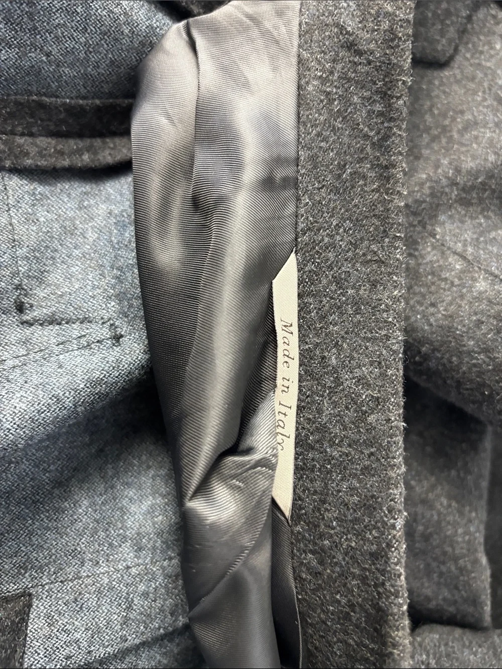 Canali Charcoal Gray Wool Single-Breasted Sport Coat